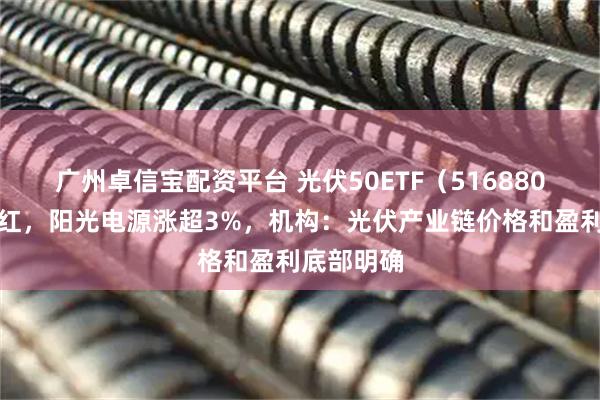 广州卓信宝配资平台 光伏50ETF（516880）逆市飘红，阳光电源涨超3%，机构：光伏产业链价格和盈利底部明确