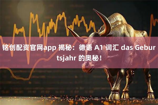 铭创配资官网app 揭秘：德语 A1 词汇 das Geburtsjahr 的奥秘！
